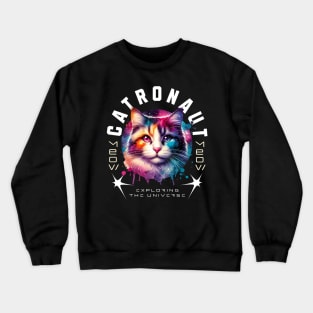 Cat in Space, Cat Lovers, Kitten in Space, Astronaut Cat Crewneck Sweatshirt